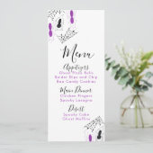 Halloween Spider Doodles Birthday Party Menu (Staand voorkant)