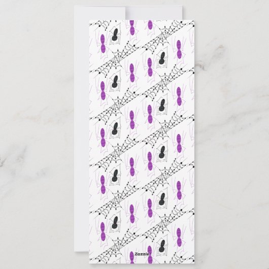 Halloween Spider Doodles Birthday Party Menu (Achterkant)