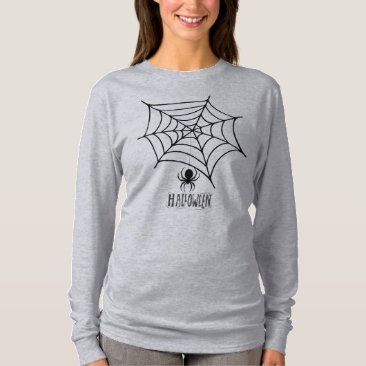 Halloween Spider en Web T-shirt (Voorkant)