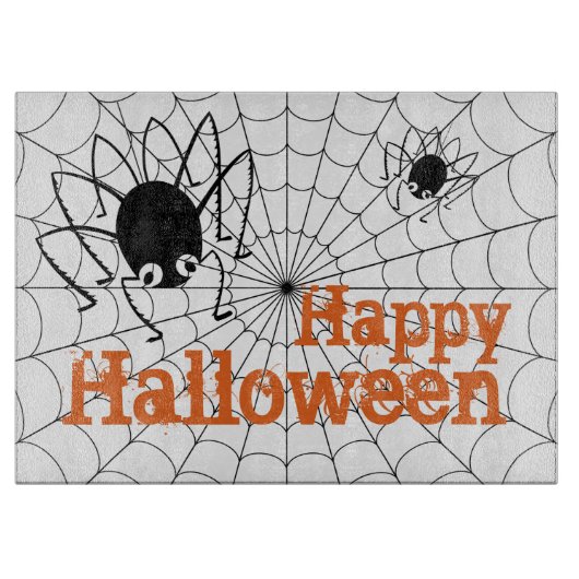 Halloween Spider en Webs Snijplank (Voorkant)