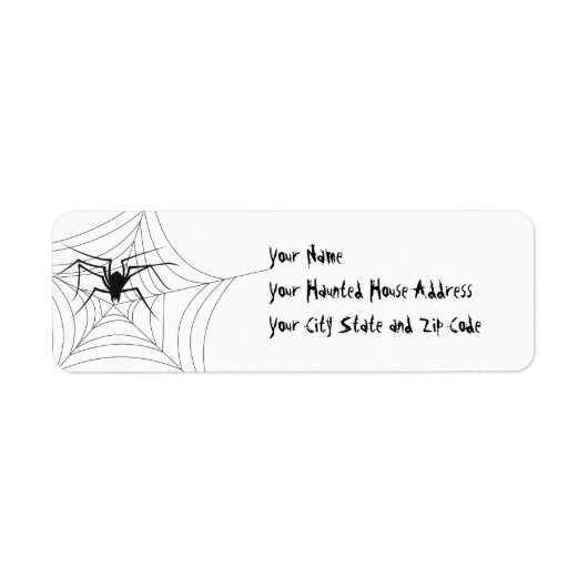 Halloween Spider Etiket (Voorkant)