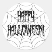 Halloween Spider Fingers and Web Ronde Sticker (Voorkant)