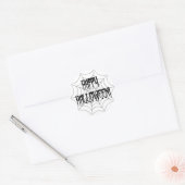 Halloween Spider Fingers and Web Ronde Sticker (Envelop)