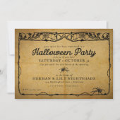 Halloween Spider | Gothische Partij Kaart (Voorkant)