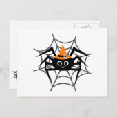Halloween Spider in Web Tshirts en Gifts Briefkaart (Voorkant / Achterkant)