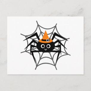 Halloween Spider in Web Tshirts en Gifts Briefkaart