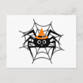 Halloween Spider in Web Tshirts en Gifts Briefkaart (Voorkant)