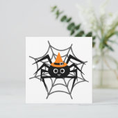 Halloween Spider in Web Tshirts en Gifts Kaart (Staand voorkant)