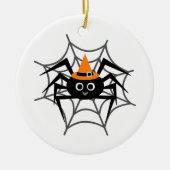 Halloween Spider in Web Tshirts en Gifts Keramisch Ornament (Voorkant)