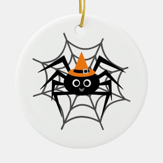 Halloween Spider in Web Tshirts en Gifts Keramisch Ornament (Voorkant)