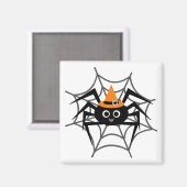 Halloween Spider in Web Tshirts en Gifts Magneet (Voorkant / Achterkant)