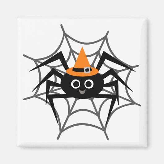 Halloween Spider in Web Tshirts en Gifts Magneet (Voorkant)