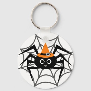 Halloween Spider in Web Tshirts en Gifts Sleutelhanger
