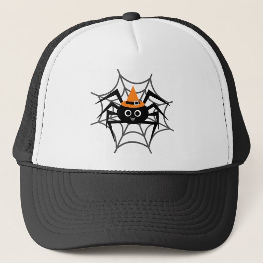 Halloween Spider in Web Tshirts en Gifts Trucker Pet (Voorkant)
