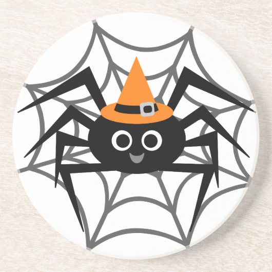 Halloween Spider in Web Tshirts en Gifts Zandsteen Onderzetter (Voorkant)