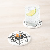 Halloween Spider in Web Tshirts en Gifts Zandsteen Onderzetter (Zijkant)