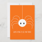 Halloween Spider Invitation Schattige zwart en Sin Kaart (Achterkant)