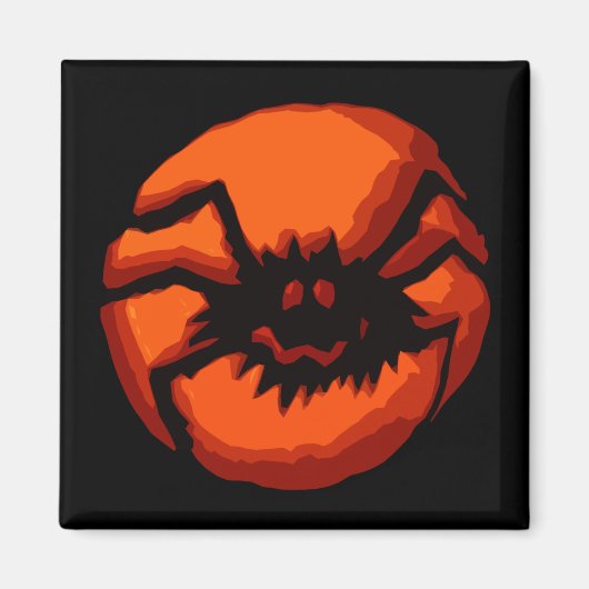 Halloween Spider Jack O Lantern Magneet (Voorkant)
