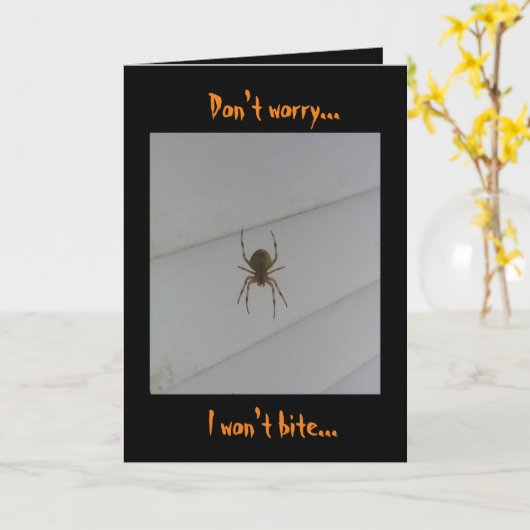 Halloween Spider Kaart (Gele Bloem)