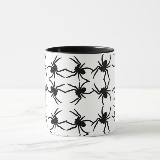 Halloween Spider Mok Zwart-wit (Midden)