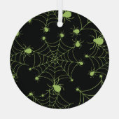 Halloween Spider Net Creatief Patroon Glas Ornament (Achterkant)