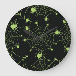 Halloween Spider Net Creatief Patroon Grote Klok