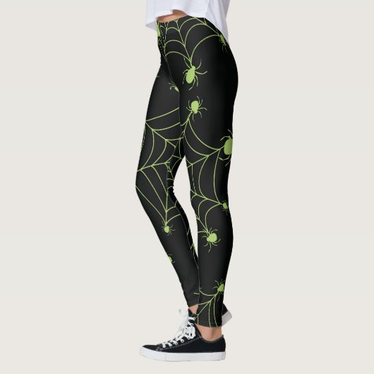 Halloween Spider Net Creatief Patroon Leggings (Links)
