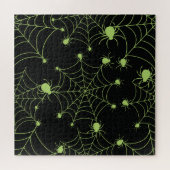 Halloween Spider Net Creatief Patroon Legpuzzel (Horizontaal)