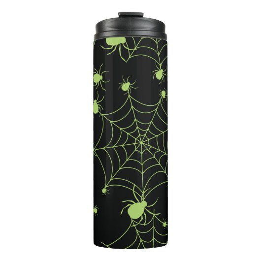 Halloween Spider Net Creatief Patroon Thermosbeker (Voorkant)