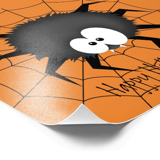 Halloween Spider op een web Foto Afdruk (Hoek)