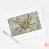 Halloween Spider op haar web met een Fly Rechthoekige Sticker (Envelop)