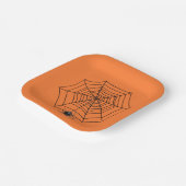 Halloween Spider op internet Papieren Bordje (Gebogen)