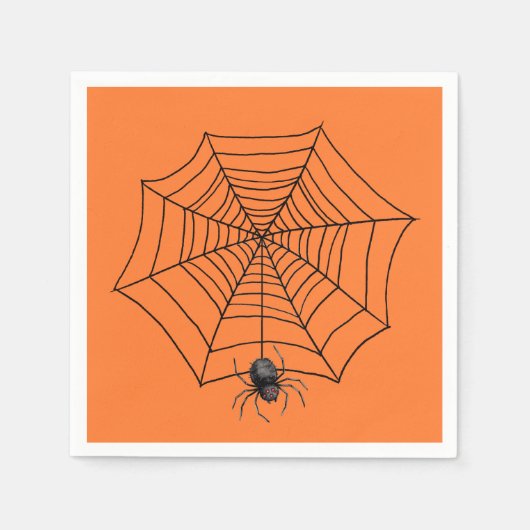 Halloween Spider op internet Servet (Voorkant)