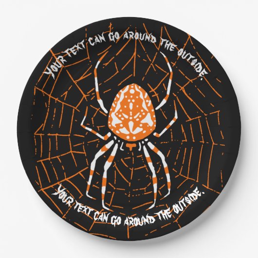 HALLOWEEN SPIDER PAPIEREN BORDJE (Voorkant)
