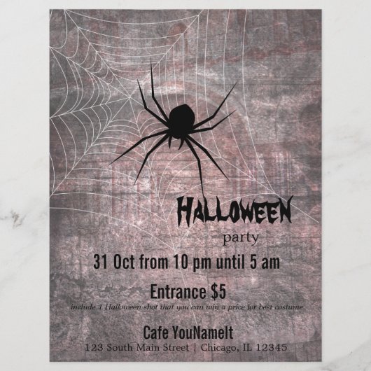 Halloween Spider Party Flyer (Voorkant)