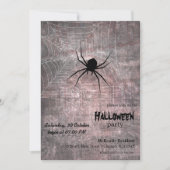 Halloween Spider Party Kaart (Voorkant)