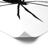 Halloween Spider Redback Black Widow Insect Vrouwe Poster (Hoek)
