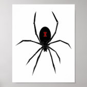Halloween Spider Redback Black Widow Insect Vrouwe Poster (Voorkant)