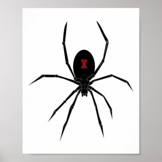 Halloween Spider Redback Black Widow Insect Vrouwe Poster (Voorkant)