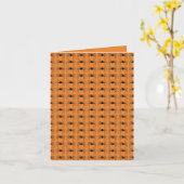 Halloween Spider Scary Oranje Black ontworpen Kaart (Gele Bloem)