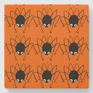 Halloween Spider Sinaasappel Stone Beverage Coaste Stenen Onderzetter