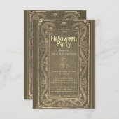 Halloween Spider Snakes Skull Sepia Creepy Kaart (Voorkant / Achterkant)