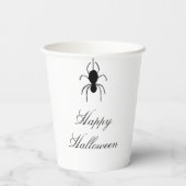 Halloween Spider Spooky Black White Papieren Bekers (Achterkant)