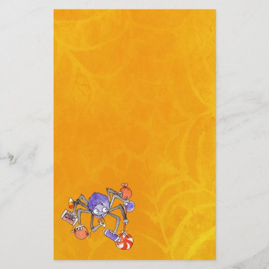 Halloween Spider Stationery Briefpapier (Voorkant)