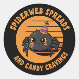Halloween Spider Sticker met Lollipop en Fun