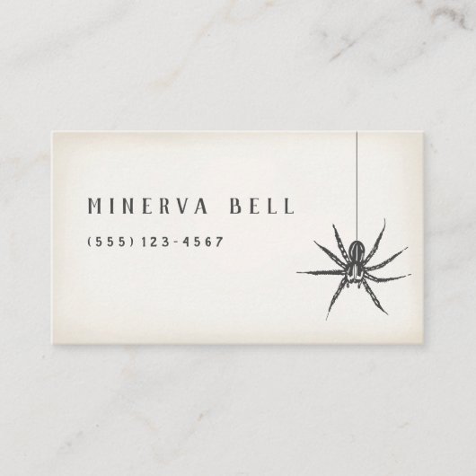 Halloween Spider Visitekaartje (Voorkant)