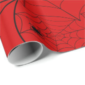 Halloween Spider Web Acid Red Cadeaupapier (Rol Hoek)