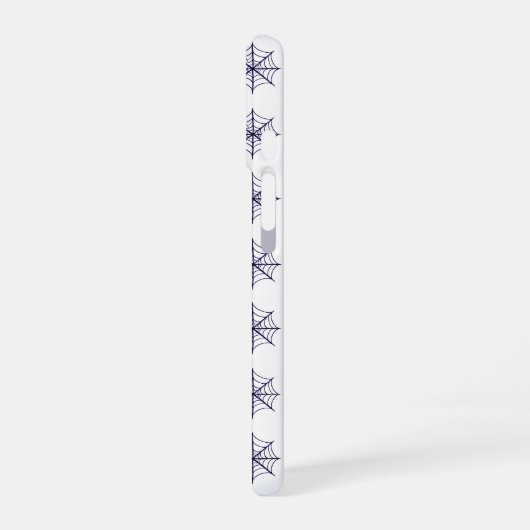 Halloween Spider Web and Spider Pattern iPhone 16 Hoesje (Linkerkant)