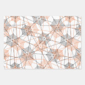 Halloween Spider Web Black White Oranje Gift Inpakpapier Vel (Voorkant 3)