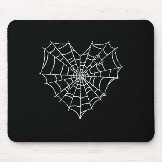 Halloween Spider Web Costume Cute Heart Spider Web Muismat (Voorkant)